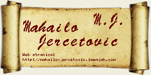 Mahailo Jerčetović vizit kartica